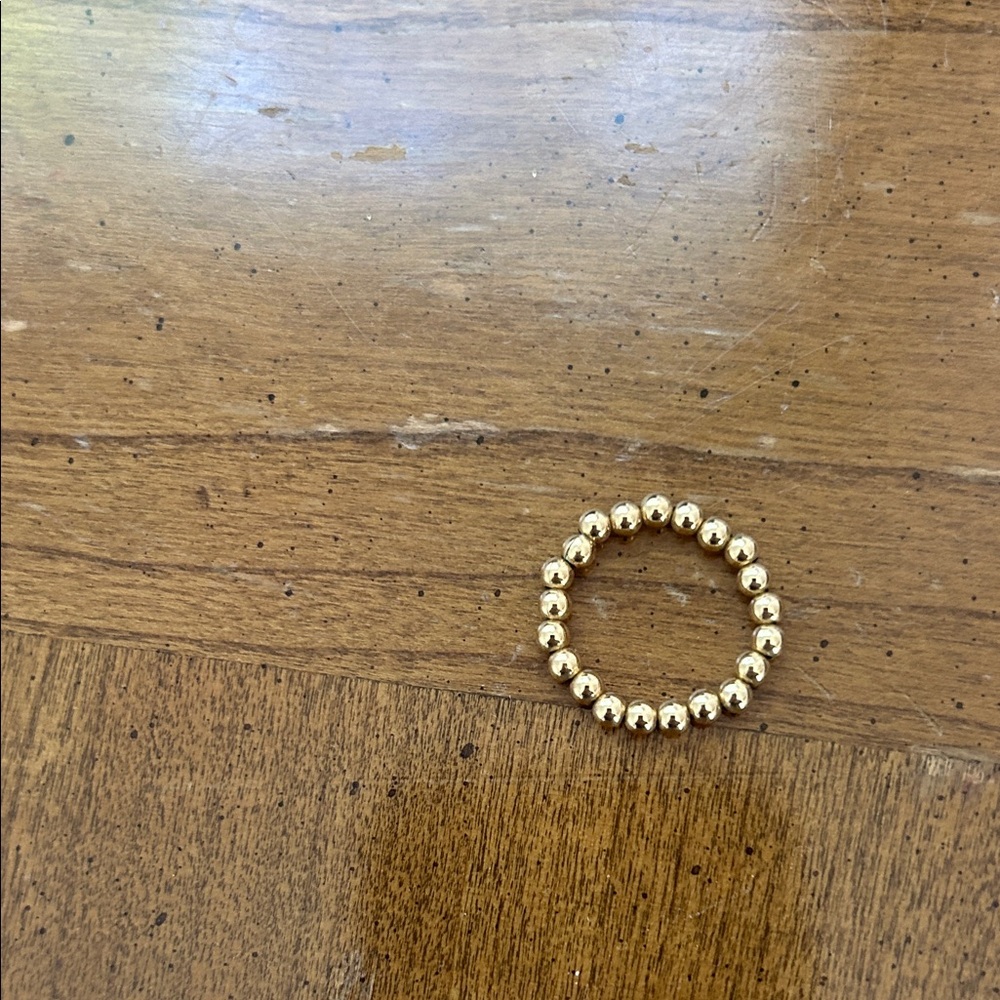 Karen Lazar Gold Beaded Ring size 5